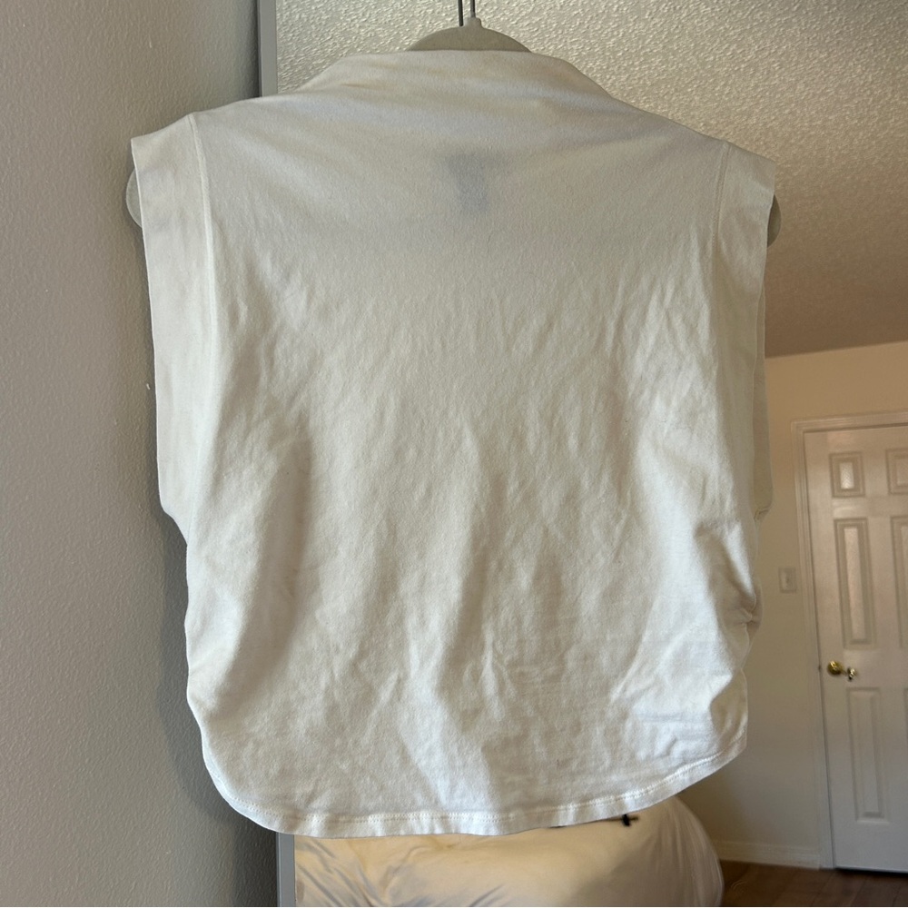 Cream High Neck Top